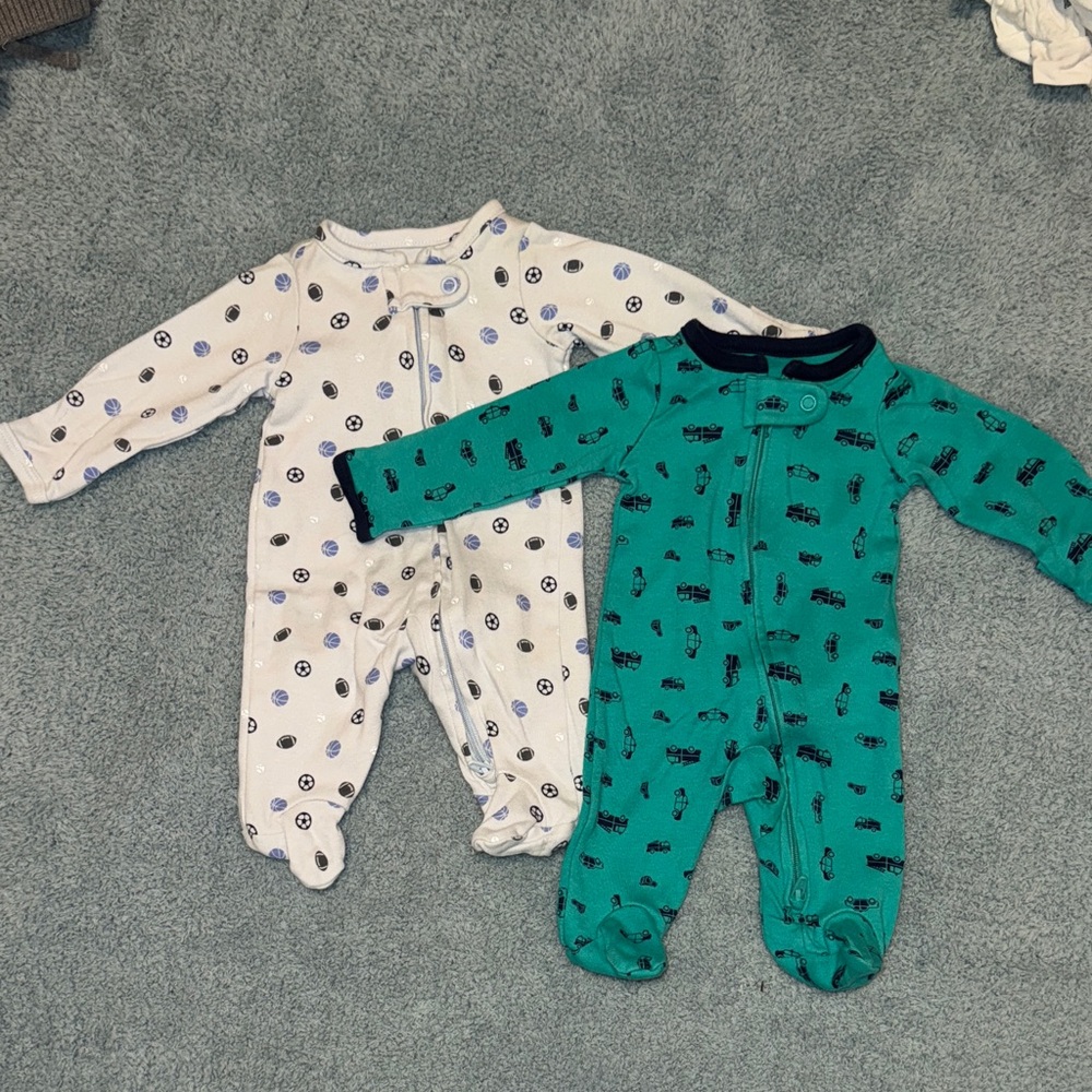 2 Preemie onesies baby boy